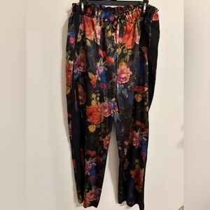 Johnny Was Multicolor Floral Straight Leg Pants